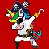 Boy's Design By Humans Dabbing Dance Pirate Unicorn Gifts Funny Halloween Costume Gift By lukesstore T-Shirt - 2 of 3