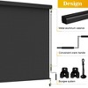Outdoor Roller Shades for Patio with Valance, New Material Outdoor Blinds with 95% UV Blockout, Cordless Exterior Roller Shades (10' W X 8' L), Black - 4 of 4