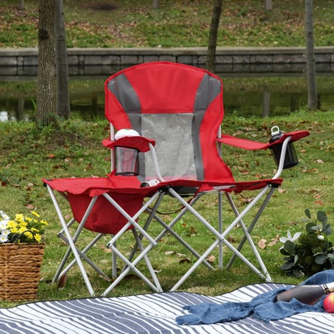 Portable Folding Camping Picnic Outdoor Beach Garden Chair Side Tray For Drink 