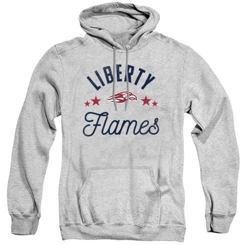 Liberty University Official Flames Adult Pull-Over Hoodie, Athletic Heather - image 1 of 4