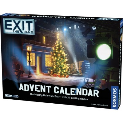Thames and Kosmos EXIT: The Game - Advent Calendar - The Missing Hollywood Star Boardgame, 1 or More Players