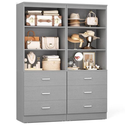 Besiost 24-In Closet Organizer System with Wooden Drawers