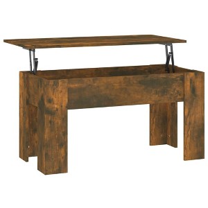 vidaXL Coffee Table Smoked Oak 39.8"x19.3"x20.5" Engineered Wood - 1 of 4