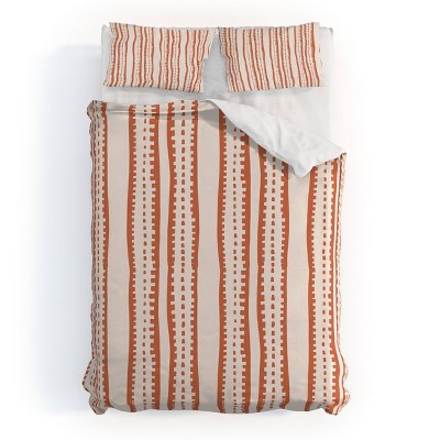 Deny Designs ThirtyOne Illustrations Tiger Batik Stripe Duvet and Sham Set