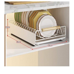 Pull Out Cabinet Organizer,Heavy Duty Slide Out Drawers Fixed With Adhesive For Pots,Roll Out Shelf Storage For Kitchen Base Cabinet Organization,Pan - 1 of 4