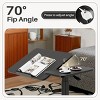 SEVOBAL Adjustable Overbed Table with Wheels Mobile Rolling Laptop Desk Tilting Bedside Table Laptop Bed Sofa Office Use, Black, 27.56"*15.75"*43.31" - 4 of 4