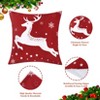 Christmas Decorations Velvet Pillow Covers 18x18 Inch Set of 4 Decorative Pillows Winter Holiday Decor Throw Cushion Covers for Sofa Couch - 4 of 4