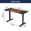 QingMoon Electric Standing Desk, Adjustable Height Stand up Desk, Modern Computer Table with USB Charging Port and Memory Presets for Home Office - 4 of 4