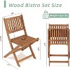TiramisuBest Dining Table Set, Barstool Dining Table with Rustic Brown for Dining and Kitchen - 4 of 4