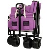 Kumasinova Convertible Folding Wagon Cart with Bench Seat &Storage,Heavy-Duty Utility Wagon with 180L Cargo Space for Beach,Camping,Garden,Sports - 4 of 4