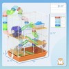 SKYONE 5-Tier Hamster Cage with Exercise Wheel, Tubes, and Accessories - Portable Small Animal - 4 of 4