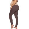 Felina Women's Velvety Soft Maternity Leggings For Women - Yoga Pants For Women, Maternity Clothes - (2-Pack) - 3 of 4