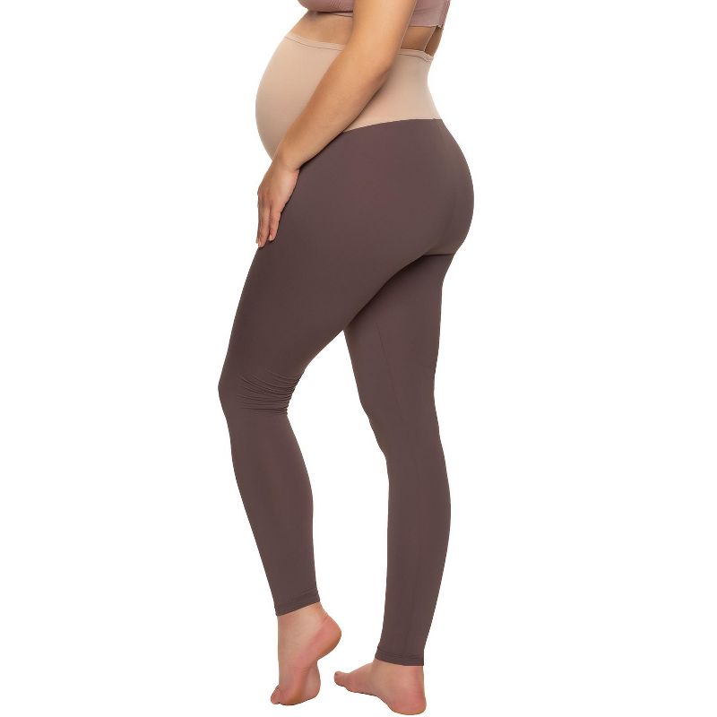 Felina Women's Velvety Soft Maternity Leggings For Women - Yoga Pants For Women, Maternity Clothes - (2-Pack), 3 of 6