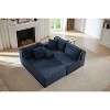 VASIP L-Shaped Left Lounge Chair Cloud Sectional Modular Sofa with Deep Seat,  for Living Room, Apartment, Bedroom No Assembly Required,Black - 3 of 4