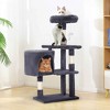 FDW 37 Inch Cat Tree Cat Tower Tall with Scratching Posts Cozy Condo Multi-Level Furniture Activity Center Cat Furniture for Indoor Cats - 2 of 4