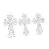 Set of 3 Wooden Cross Carved Cross Wall Decors White - Olivia & May - 3 of 4