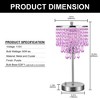 DORESshop 17 in. Chrome LED Integrated Table Lamp with Purple Crystal with 3-Way Dimmer Rotary Switch and Dual USB Charging Ports - 4 of 4