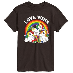 Men's My Little Pony Love Wins Short Sleeve Graphic T-Shirt - Dark Brown - Medium - 1 of 3