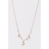 Slickblue Gold Star and Crescent Moon Pendant Necklace for Women, Faux Diamonds, 20", Night Sky Style - 3 of 3