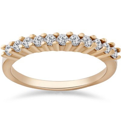 Pompeii3 1/2ct Diamond Wedding Ring 14K Yellow Gold Anniversary