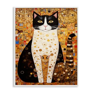 Stupell Industries Mosaic Style Cats Pattern Black Framed Giclee Art - 1 of 4