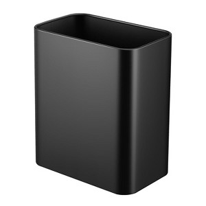 Aoibox Small Metal Trash Can, 2.1 Gallon Slim Wastebasket for Bathroom, Bedroom, Office, Kitchen, Under Sink (Matte Black) - 1 of 4