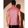 INSPIRE CHIC Men's Crew Neck Sleeveless Sparkly Disco Metallic Holographic Tank Top - 3 of 4