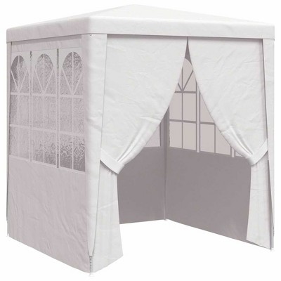 vidaXL Professional Party Tent with Side Walls 8.2'x8.2' White 0.3 oz/ftÂ²