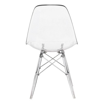 Clear Acrylic Cross Back Transparent Side Chair