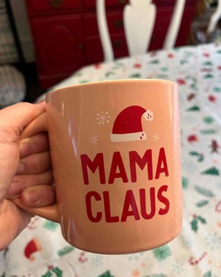 16oz Christmas Stoneware Mama Claus Mug Red - Wondershop™