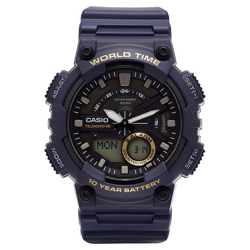 Men's Casio Digital Watch - Black/gold : Target