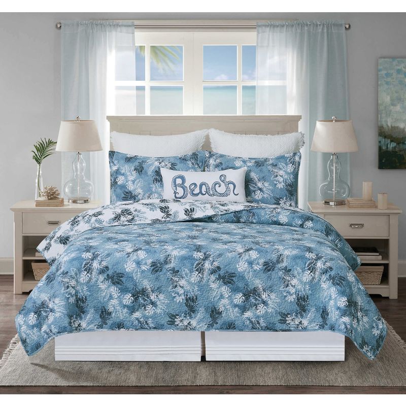 C&F Home Bruno Palms Cotton Quilt Set  - Reversible and Machine Washable, 2 of 10