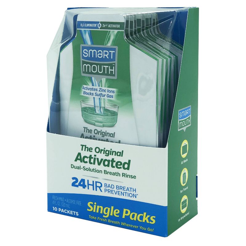 SmartMouth Original Activated Dual Solution Breath Rinse - Trial Size - 4 fl oz/10ct, 3 of 5