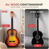 Pyle Classical Style 3/4 Scale Guitar Kit (PGACLS82BB) - 36'' Acoustic, Sunburst Finish, Starter Kit - 3 of 4