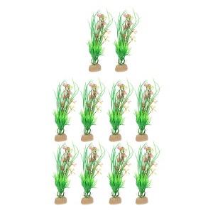 Unique Bargains Fish Tank Aquarium Decorations Plastic Plants 5.12" - 1 of 4