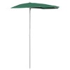 vidaXL Garden Half Parasol with Pole 70.9"x35.4" Green - 2 of 4
