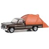 1986 GMC Sierra Classic 1500 Pickup Truck Dark Brown Metallic with Modern Truck Bed Tent 1/64 Diecast Model Car by Greenlight - 2 of 3