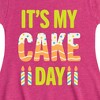 Girls' - Instant Message - Its My Cake Day Fit & Flair Cap Sleeve Graphic Dress - 2 of 4