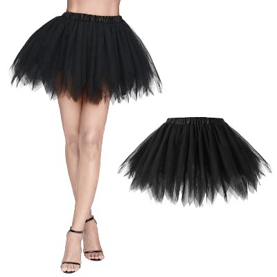 Joyfy Women Petticoat Skirt Tutu Skirts Tulle Tutu Skirts Elastic Underskirt Halloween Costume