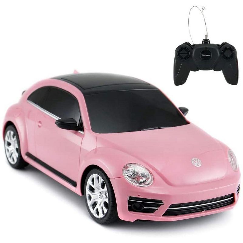 Link Ready! Set! Go! 1:24 Volkswagen Scale Beetle Remote Control RC Model Car - Pink, 1 of 4
