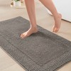 100% Cotton Solid Heavy Weight Fabric Reversible Bath Rug, Premium Touch Quick-Dry Plush Bath Rug for Indoor Use - 2 of 4