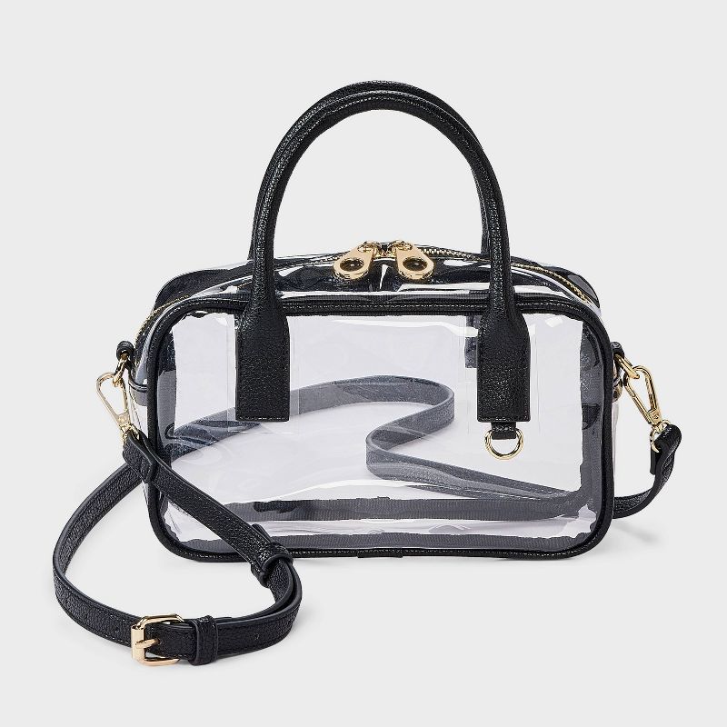 Clear Game Day Satchel Crossbody Bag - Universal Thread™ Black