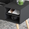 Lift Top Coffee Table with Hidden Storage, Adjustable Shelf, Durable Center Table with Quiet Lift Mechanism, 43.3" x 15.7" x 17.7" - 2 of 4