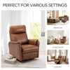 Swivel Rocking Recliner Chair - Cocoa, Leather Glider with Footrest, High Back, Wide Seat, Metal Base for Living Room, Nursery, Office - 2 of 4