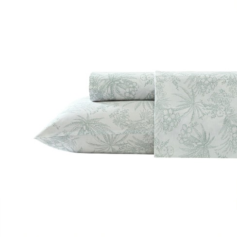 Tommy Bahama Pen And Ink Palm Green King Sheet Set : Target