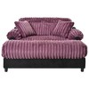 Upholstered Chaise Lounge Cloud Sleeper Sofa Bed Lazy Single Plush Sofa Leisure Reading Couch with 2 Pillows - ModernLuxe - 4 of 4