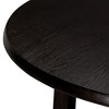 Maven Lane Sasha Rustic Round Wooden Dining Table in Weathered Black Finish - 3 of 4