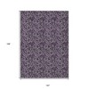 Eggplant Purple And Lilac Floral Washable Indoor Outdoor Area Rug - 3 of 4