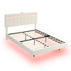 NicBex Full/Queen Floating Bed Frame with Headboard,Modern Upholstered Platform Bed Frame with LED Lights and USB,Wood Slats Support,No-Noise - 4 of 4
