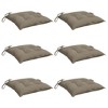 vidaXL Chair Cushions 6 pcs Taupe 19.7 in.x19.7 in.x2.8 in. Oxford Fabric - 3 of 4